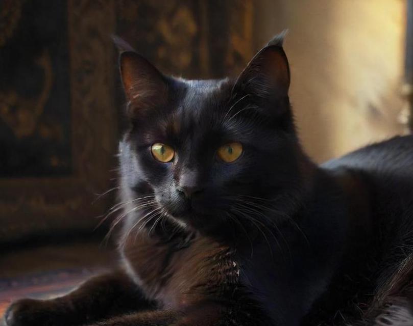 russian black cat breed picture